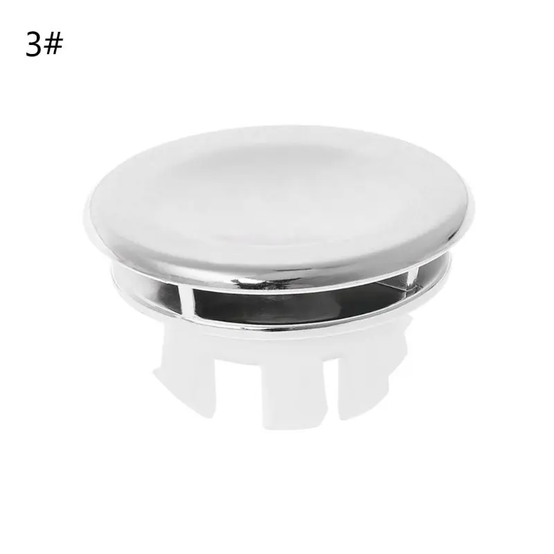

Bathroom Basin Sink Overflow Ring Six-foot Round Insert Chrome Hole Cover Cap