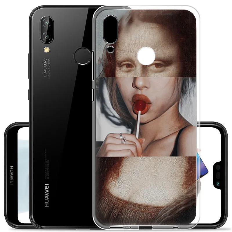 Чехол для телефона huawei Y7 2020 Y3 Y6 Y5 Lite Y9 prime 2019 2018 с статуей Моны Лизы Дэвида медузы