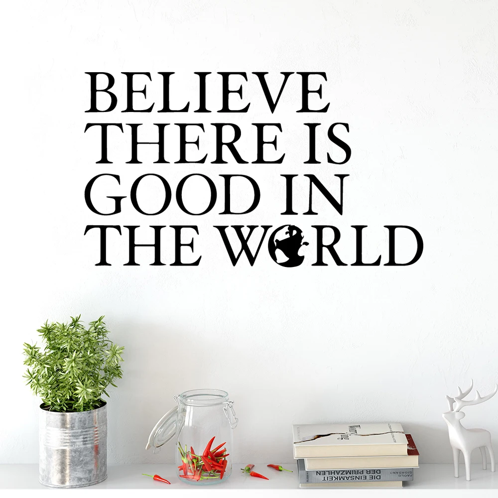 

Colorful Believe Wall Sticker Removable Wall Stickers Diy Wallpaper for Living Room Company School Office Decoration Art Decal