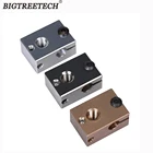 Медный нагревательный блок, латунный нагреватель для датчика E3D Hotend PT100, сопло из закаленной стали V6, DDB, титановый экструдер, обновленные детали