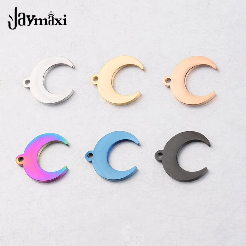 

Jaymaxi новая подвеска в виде полумесяца зеркальные шармы из полированной нержавеющей стали рога подвеска Подвески для DIY ювелирных изделий 15*...
