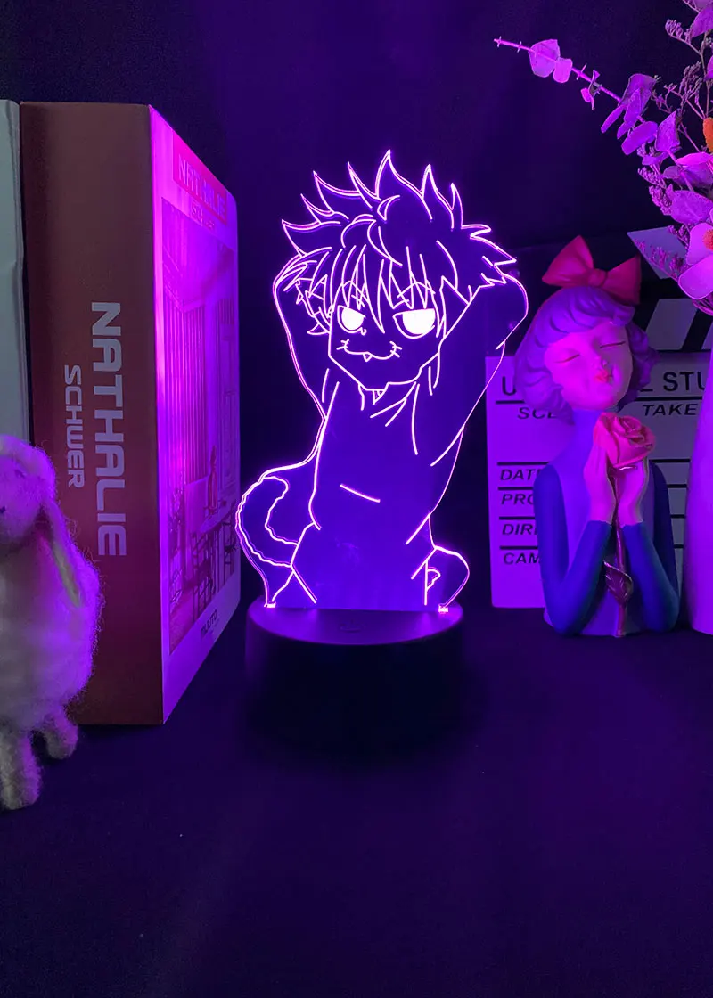 СВЕТОДИОДНЫЙ ночник в стиле аниме Hunter X Fuuny Killua Zoldyck 3d светильник льник для