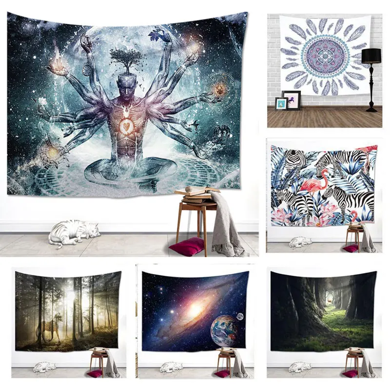 Гобелен настенный Декор ins комната Спальня в общежитии слон этнические обои