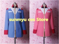mobile suit gundam amuro ray blue jacket sayla mass pink cosplay costumecustom size halloween wholesale