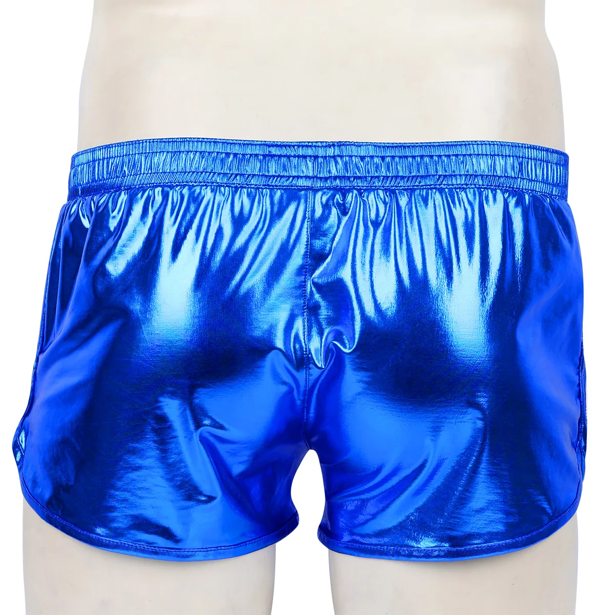 Для мужчин Соблазнительные шорты Блестящий металлический с низкой посадкой