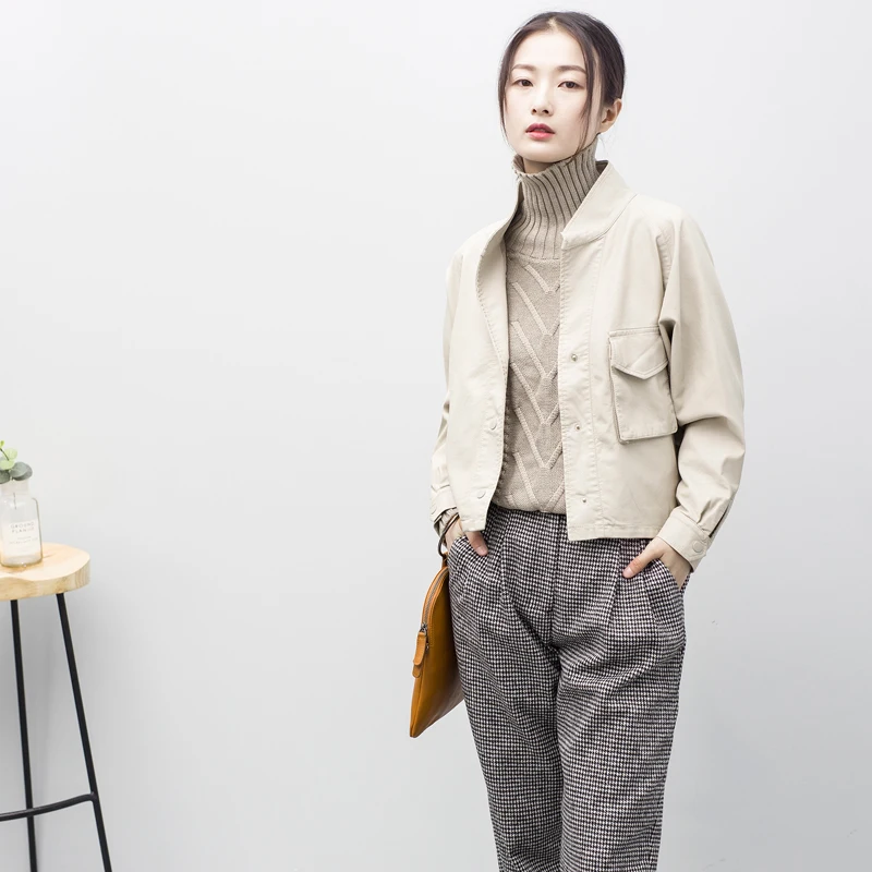 Женская байкерская куртка Fitaylor черная или бежевая свободная из искусственной