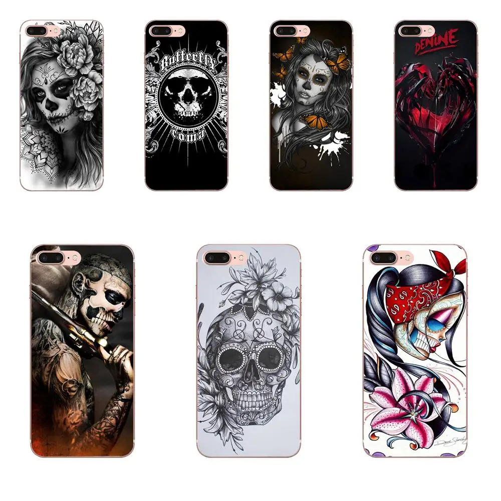 Готическая Татуировка черепа для Galaxy Alpha Note 10 Pro A10 A20 A20E A30 A40 A50 A60 A70 A80 A90 M10 M20 M30 M40