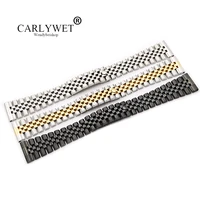 carlywet 20mm wholesale solid 316l stainless steel replacement wrist watch band bracelet strap for dayjust daytona milgauss