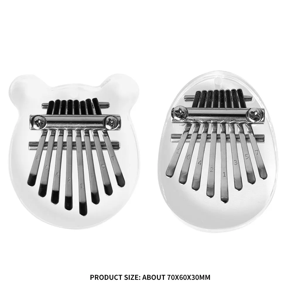 

Mbira Crystal Transparent 8 Keys Kalimba Musical Instrument Acrylic Thumb Piano Quality Musical Instrumentos Musicales