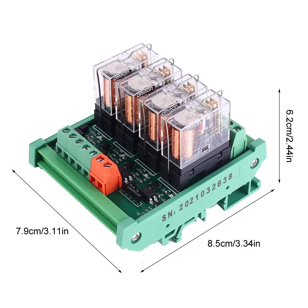 

DC 3.3-24V 4 Channel Isolated Input 4 Output DIN35 C45 Rail Box UART RS485 Relay Module Modbus RTU Control Switch Board