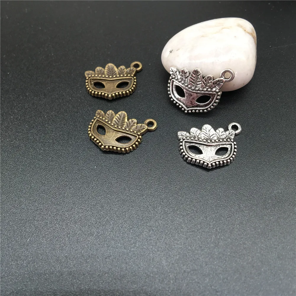 Винтажные 80 шт маски Подвески подходят DIY hademade ожерелье браслет серьги Кольца для