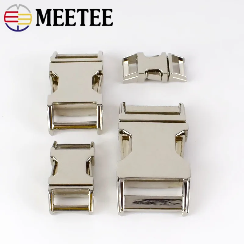 Meetee 2 шт. 10/15/20/25 мм металлический быстро сторонний релиз изогнутой пряжкой