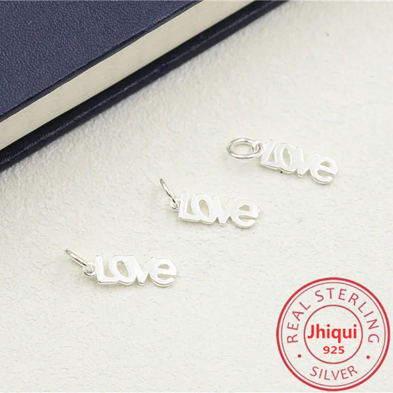 

Подвеска из серебра 925 пробы с надписью «Love», 4 шт.