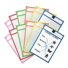 12 шт. многоразовые сухие стираемые карманы прозрачная доска для рисования для письма и протирания сухая сумка для кистей карман для файлов для обучения детей пастели