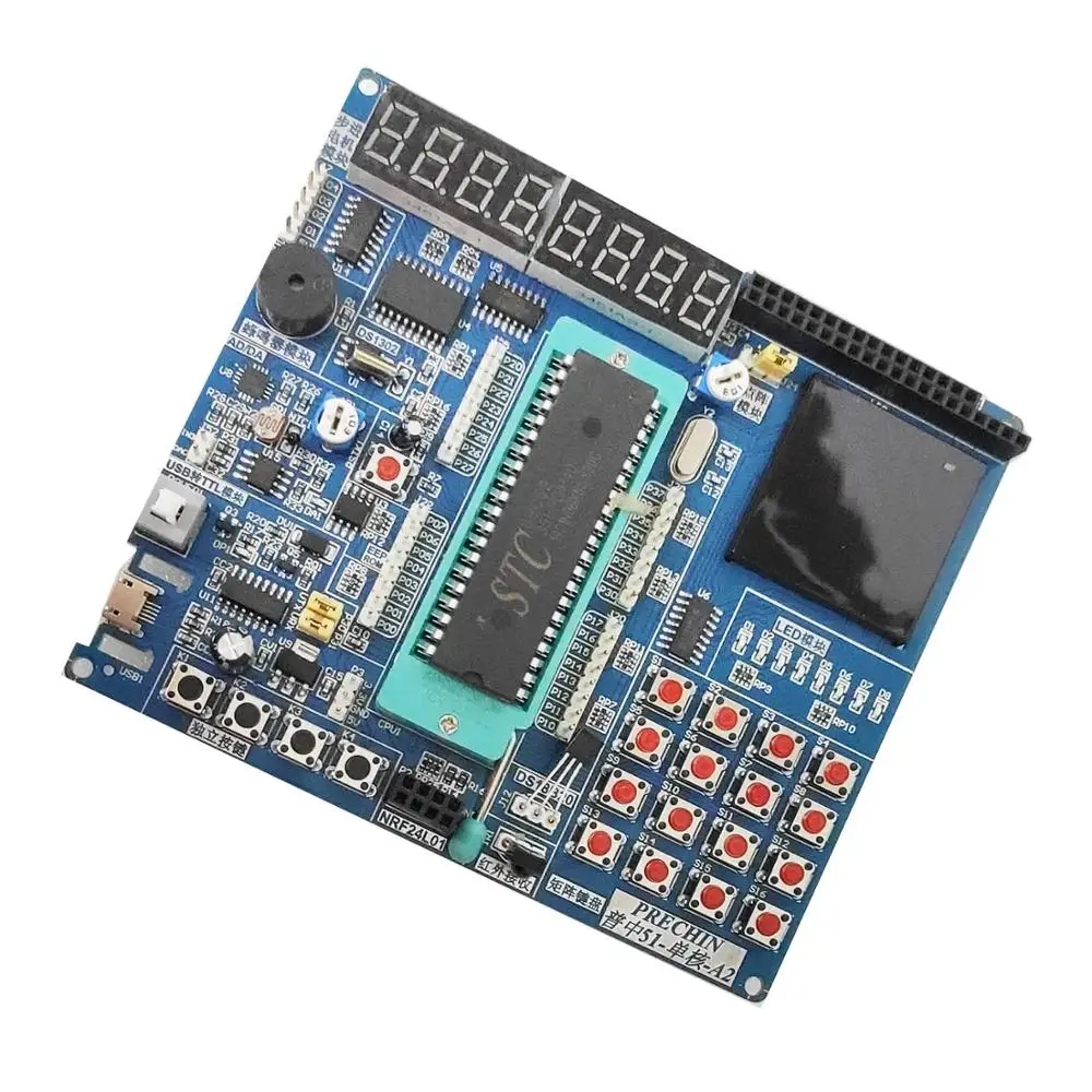 51 MCU макетная плата обучающая экспериментная stc89c52 комплект MCU|Интегральные схемы|