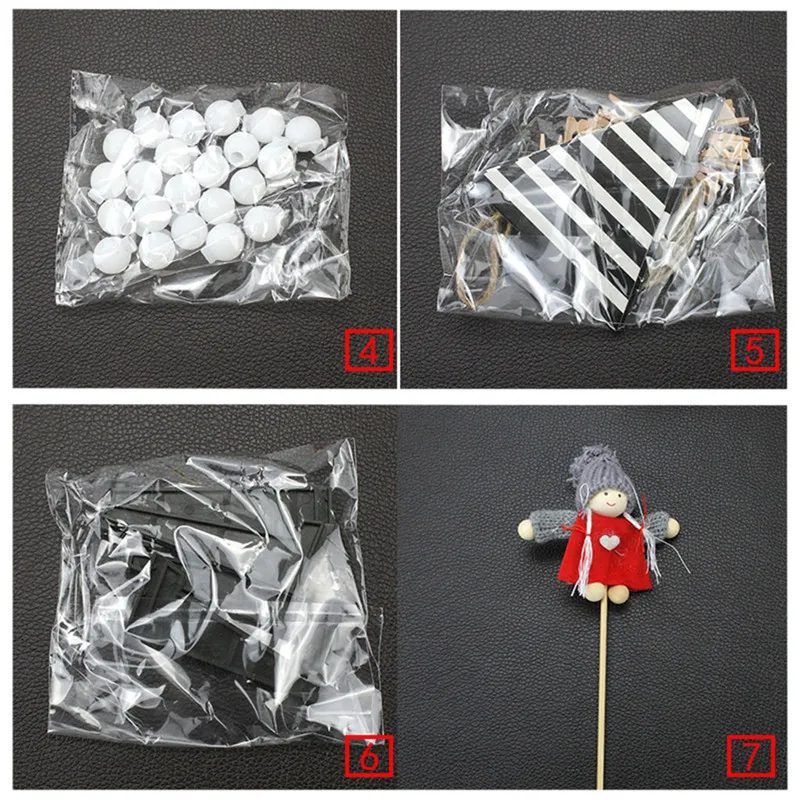 DIY искусственная Флокированная Рождественская елка украшение для рабочего стола