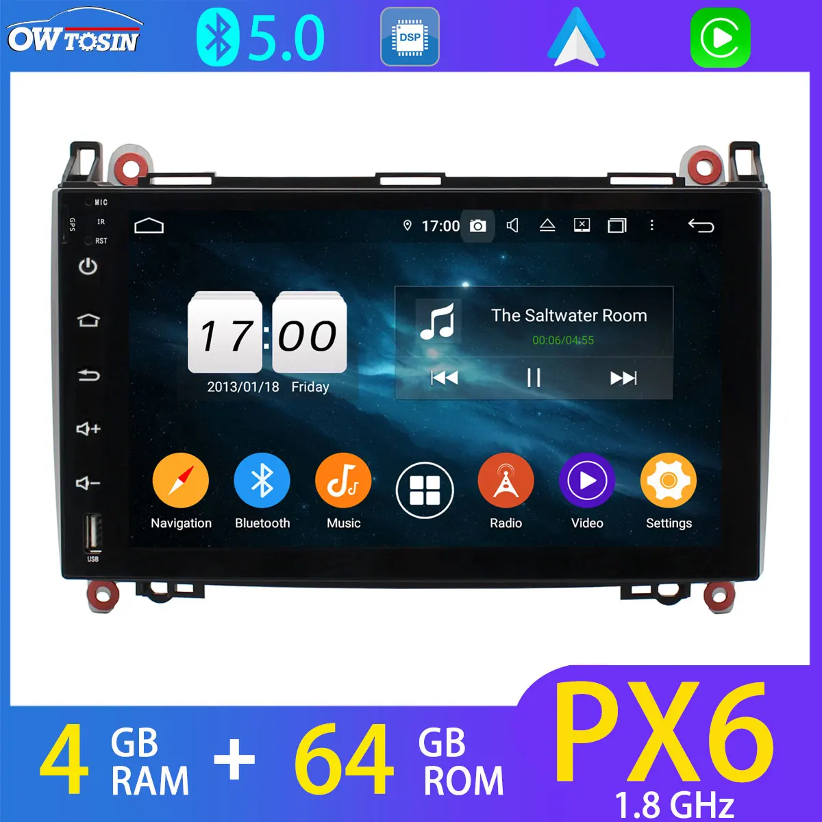 9 ''PX6 4G + 64G Android 10 0 GPS Автомобильный мультимедийный плеер для Mercedes Benz A B Viano Vito