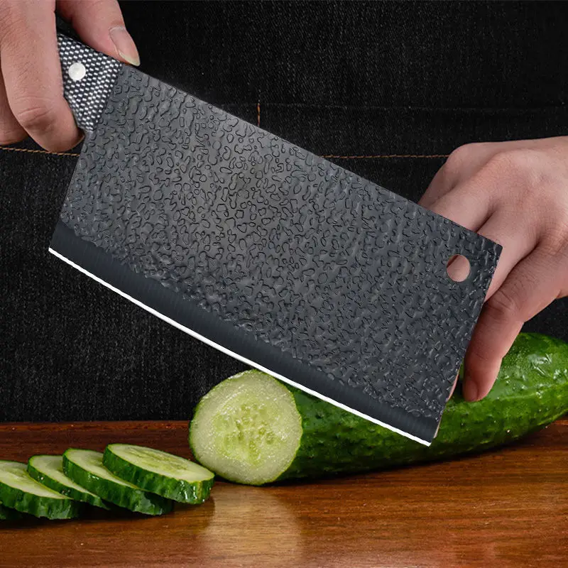 Черный кованый кухонный нож острый бытовая кухонная посуда полный набор | Дом и