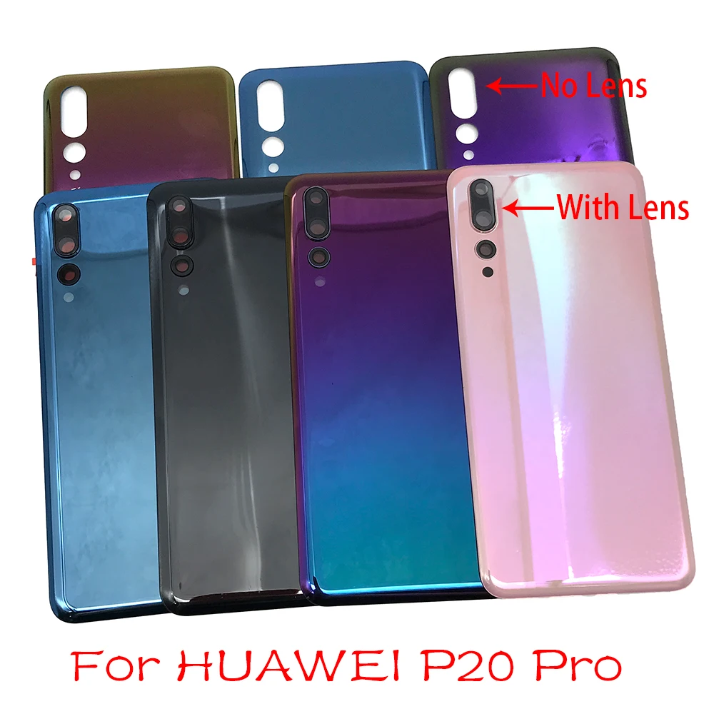 

For Huawei P20 Pro Back Battery Glass Cover Panel Rear Door Case For Huawei P20 Pro Back Cover Housing With Camera Lens