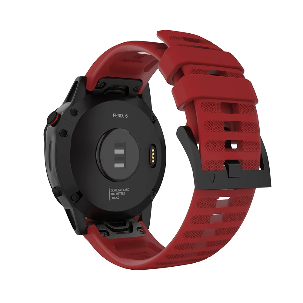 26 мм 22 мм 20 мм силиконовый Быстрый ремешок для часов Ремешок для Garmin Fenix 6x6 6s 5 5S Plus 3 3 часа Quickfit резиновый ремешок для наручных часов
