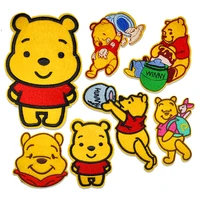 50pcslot anime embroidery patch yellow bear milk candy bee clothing decoration sewing accessories craft diy applique