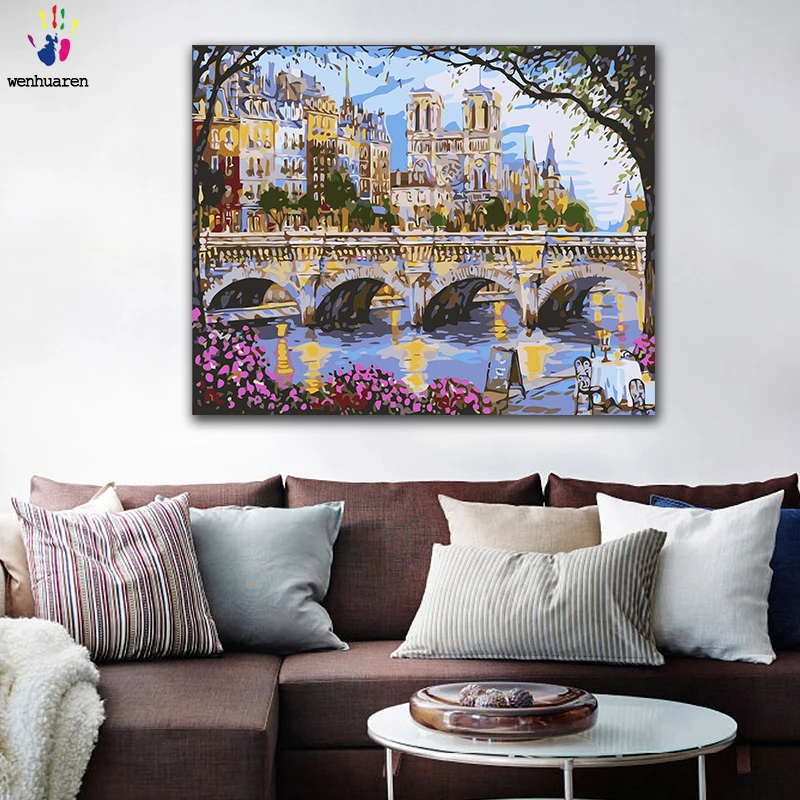 DIY окраска по номерам в британском стиле детски красоты рисунок картины с