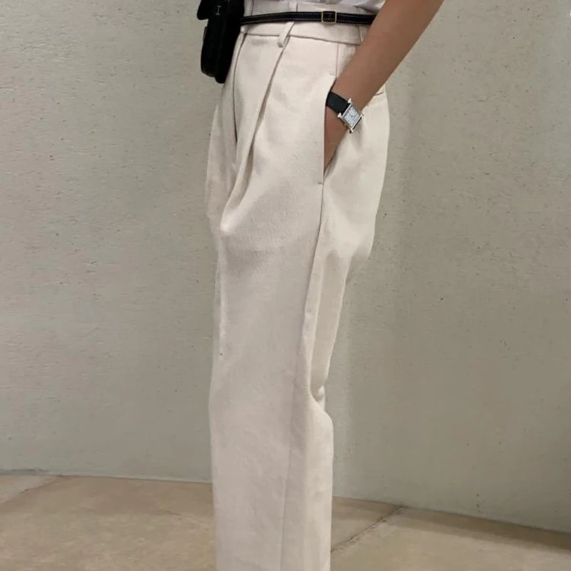 Женские свободные брюки Капри FLOYLYN повседневные длинные на молнии с высокой