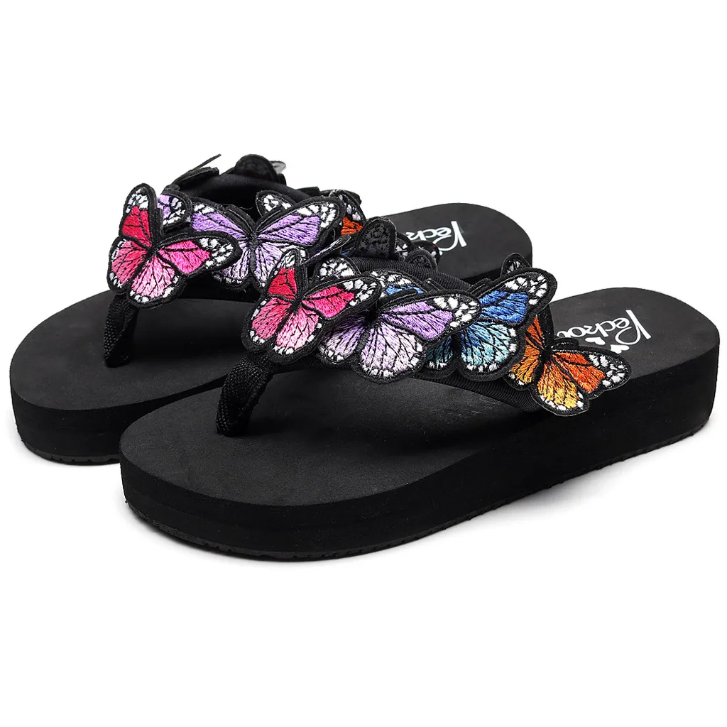

Summer Slippers Women Bohemian flip flops indoor & outdoor Ethnic Style Shoes Female Sandals Beach Slippers pantuflas mujer *625