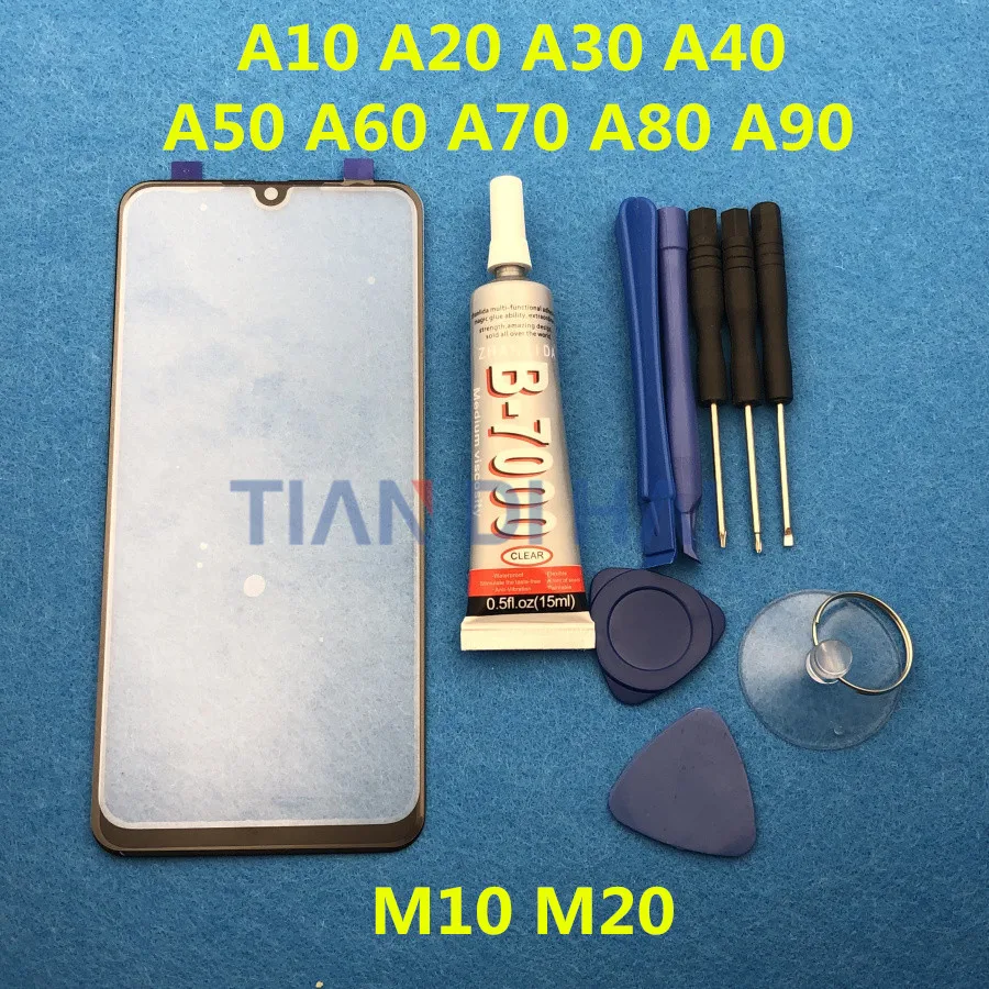 Сенсорный ЖК-экран для samsung Galaxy A30 A50 A10 A20 A40 A60 A70 A80 A90 M10 M20 Передняя стеклянная внешняя линза+ Инструменты