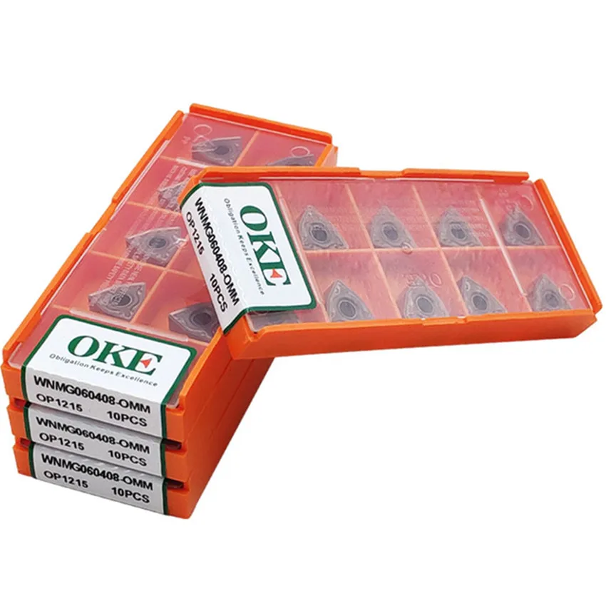 

OKE WNMG060408-OMM OP1215 OP1315 / WNMG080404-OMM OP1215 OP1315 / WNMG080408-OMM OP1215 OP1315 CNC carbide inserts 10PCS/BOX