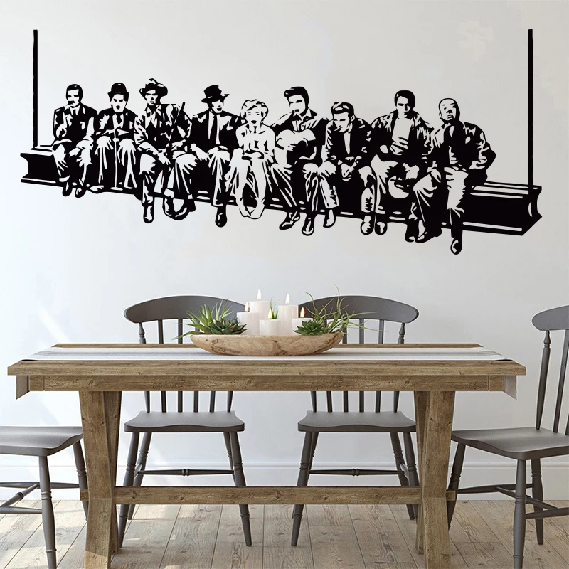 

Solemn Lunch PVC Carved Removable Wall Sticker Living Room House Decoration Kitchen Vinyl Art Decal Home Decor