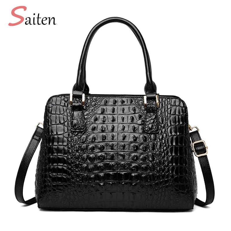 Роскошная женская сумочка из кожи аллигатора искусственной Повседневная Сумка