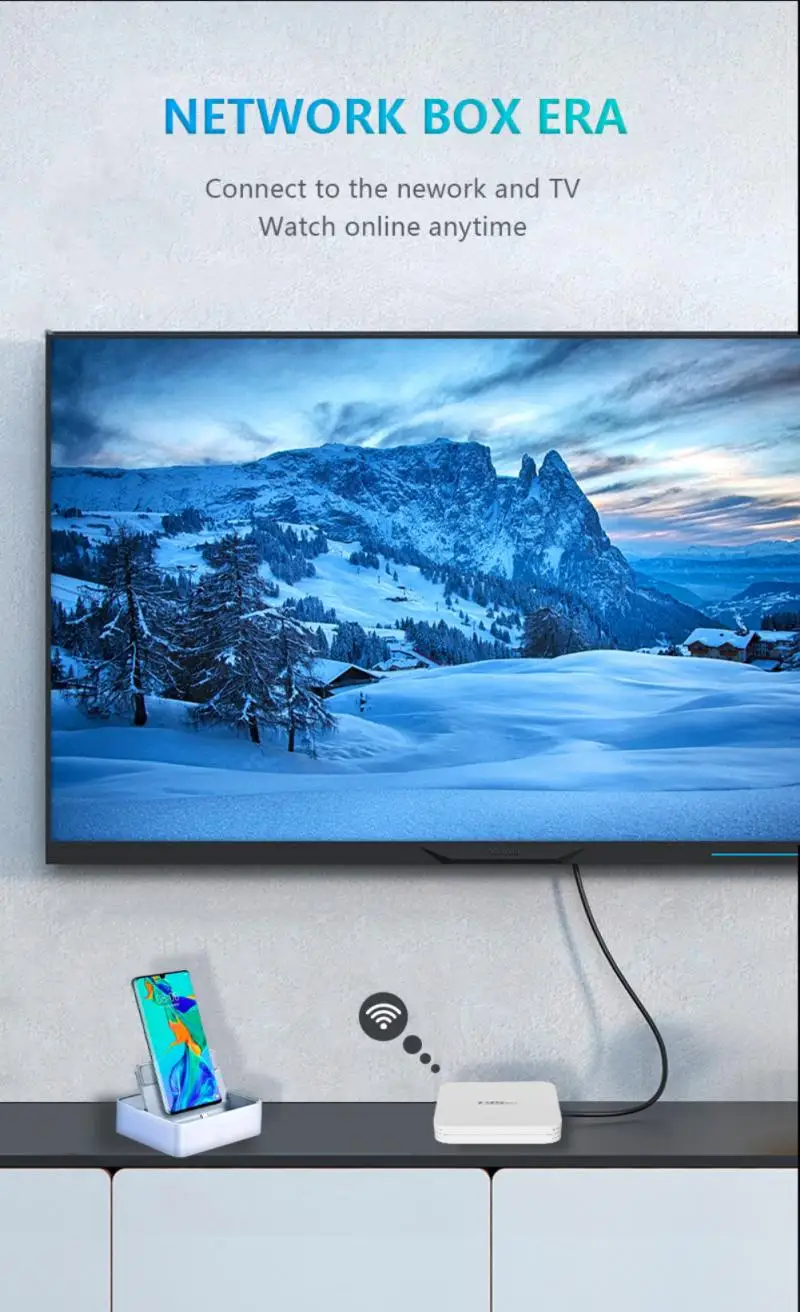 ТВ-приставка T95 Android 10 0 4 ядра Гб ОЗУ 64 ПЗУ Smart TV STB 2 4G Wi-Fi медиаплеер 4K штепсельная