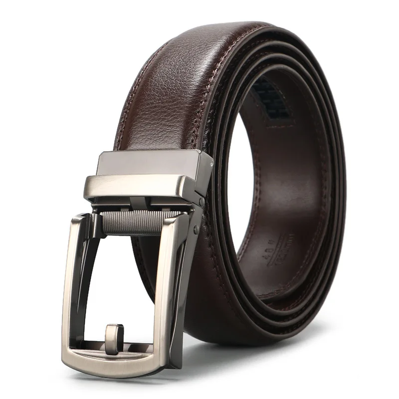 Мужской ремень из натуральной кожи с имитацией иглоукалывания 3 5 Автоматическая