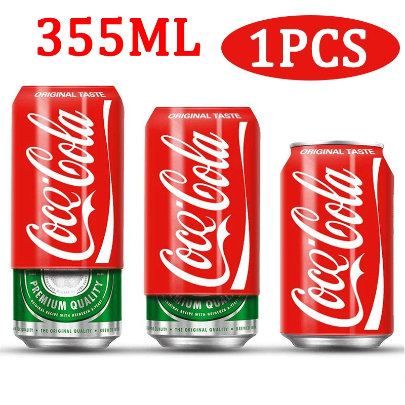 1pcs 355ml Банка для пива, силиконовая бутылка для пива, скрытая Крышка для пива 350 мл/375 мл - Цвет: 1pcs 355ml