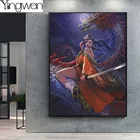 5D домашний декор японский воин Алмазная роспись дракона мозаика женщина Стразы фотографии 3D вышивка крестиком полный дисплей