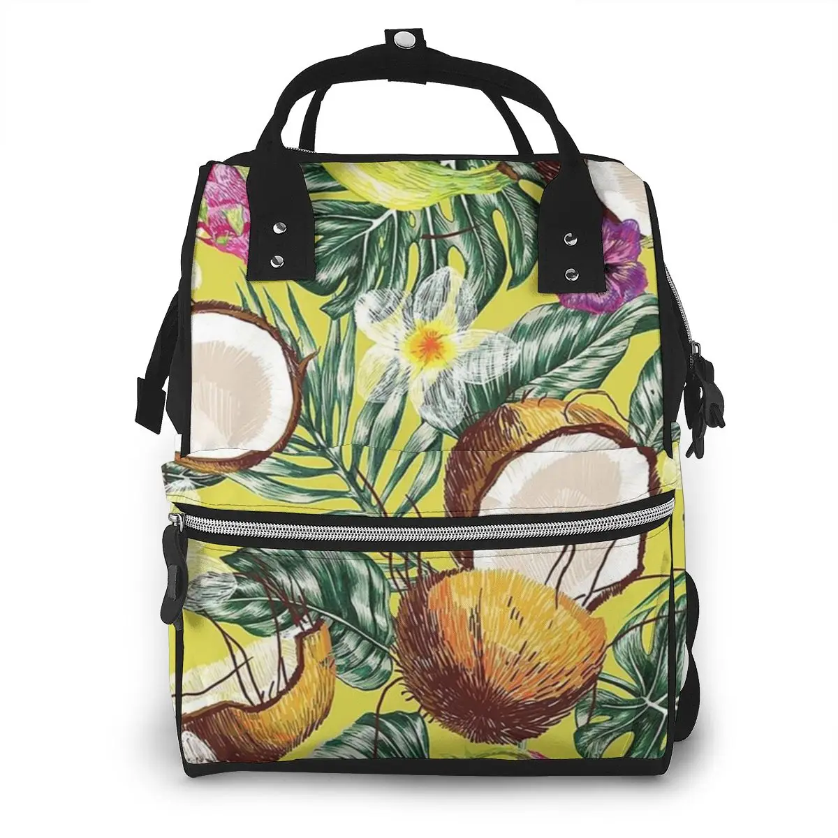 Водонепроницаемая сумка для подгузников на детскую коляску с тропическим