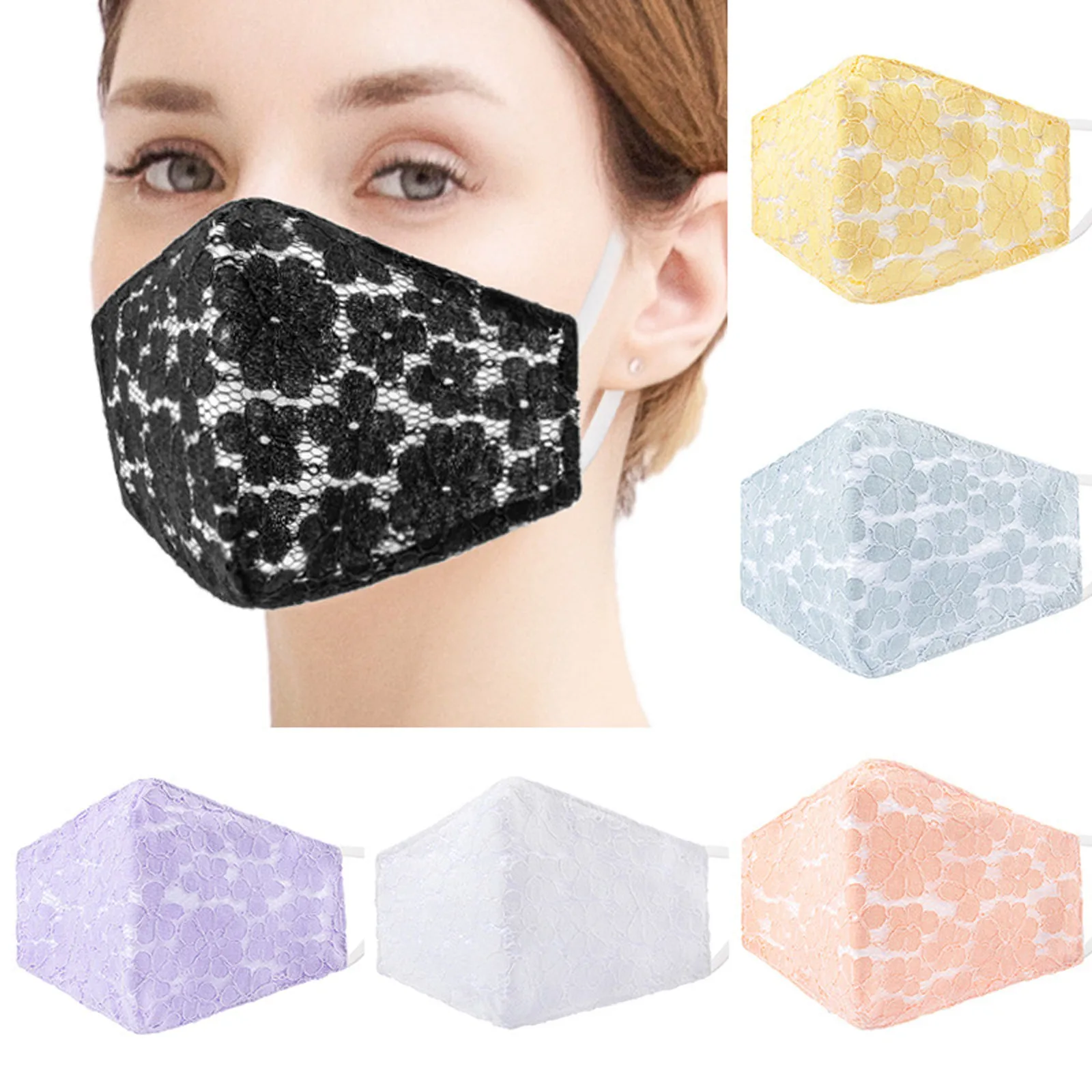 Holloween Cosplay Lace Mask Reusable Unisex Women Men Washable Mouth Covers Windproof Cotton Fabric Facemasks Mascarillas | Тематическая