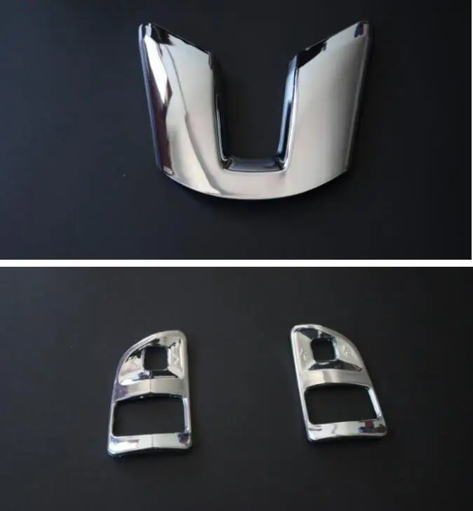 Автомобильные хромированные блестки на руль украшение отделка наклейка для KIA