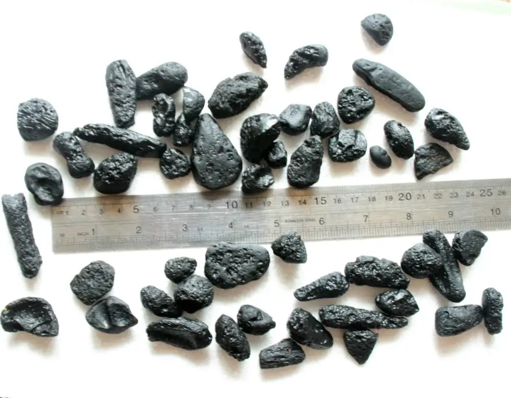 10 штук редкий Метеорит Черный Tektite образец Китай