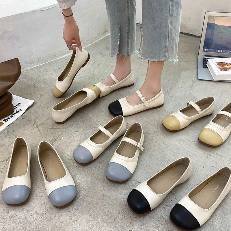 Gioio English style leather shoes lady loafer flat loafer Spring and Autumn 2021 Women's Causal muller single shoe