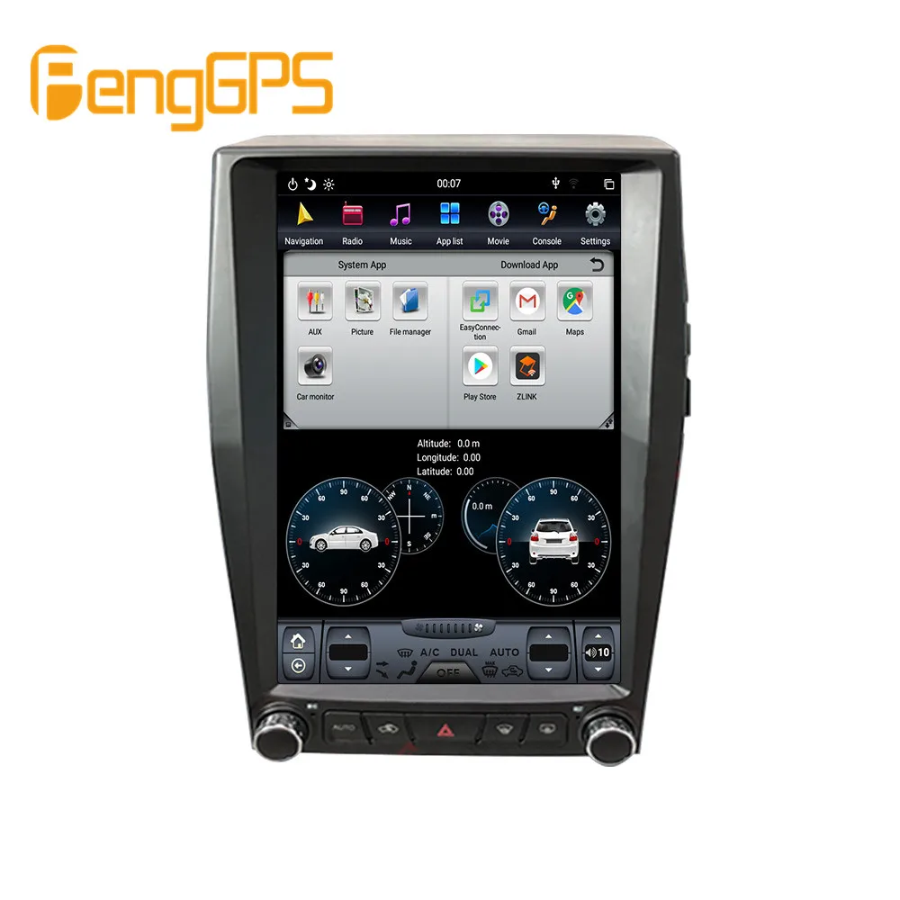 Автомобильный радиоприемник в стиле Тесла 13 6 дюймов Android 8 1 вертикальный экран