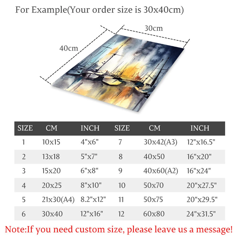 Картина на холсте с парусниками рисунок акварелью лодкой и доком