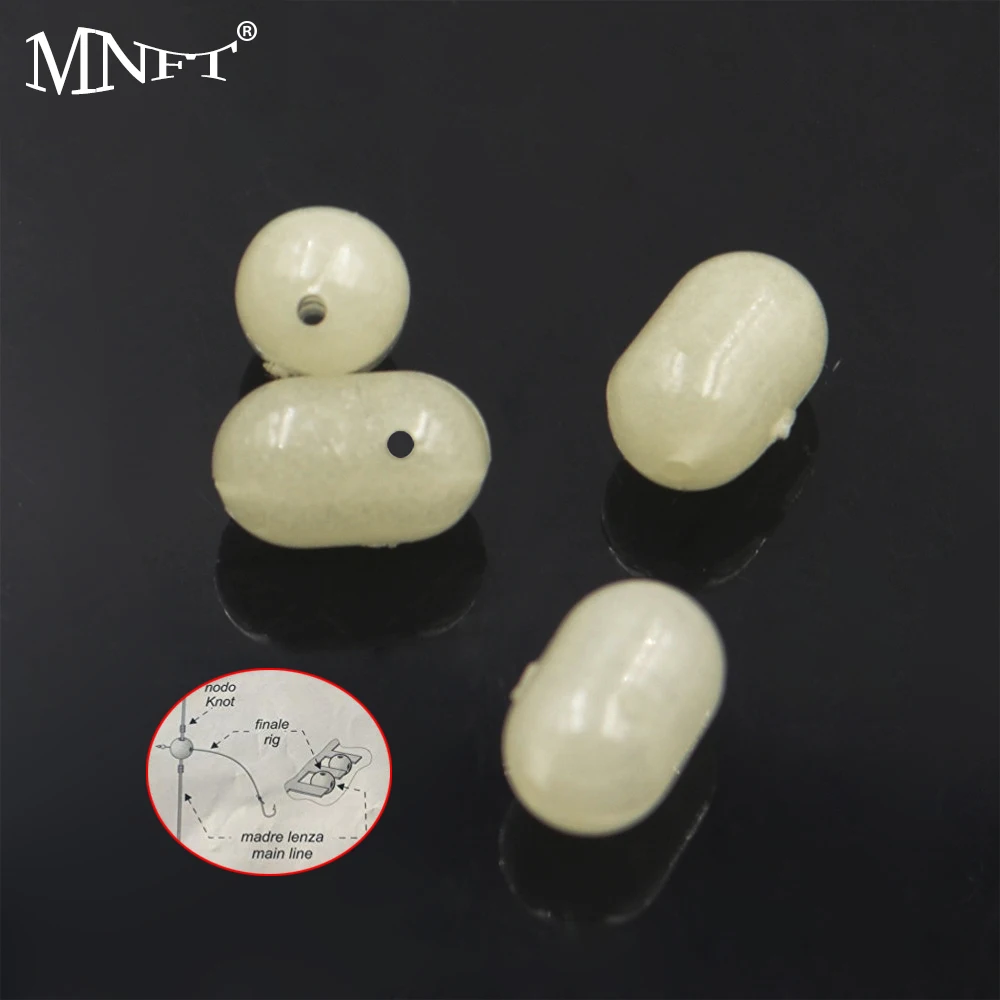 

MNFT 500PCS 5*8MM Oval Plastic Fly Tying Fishing Material Rigs Making Hard Floating Luminous Transparent Beads