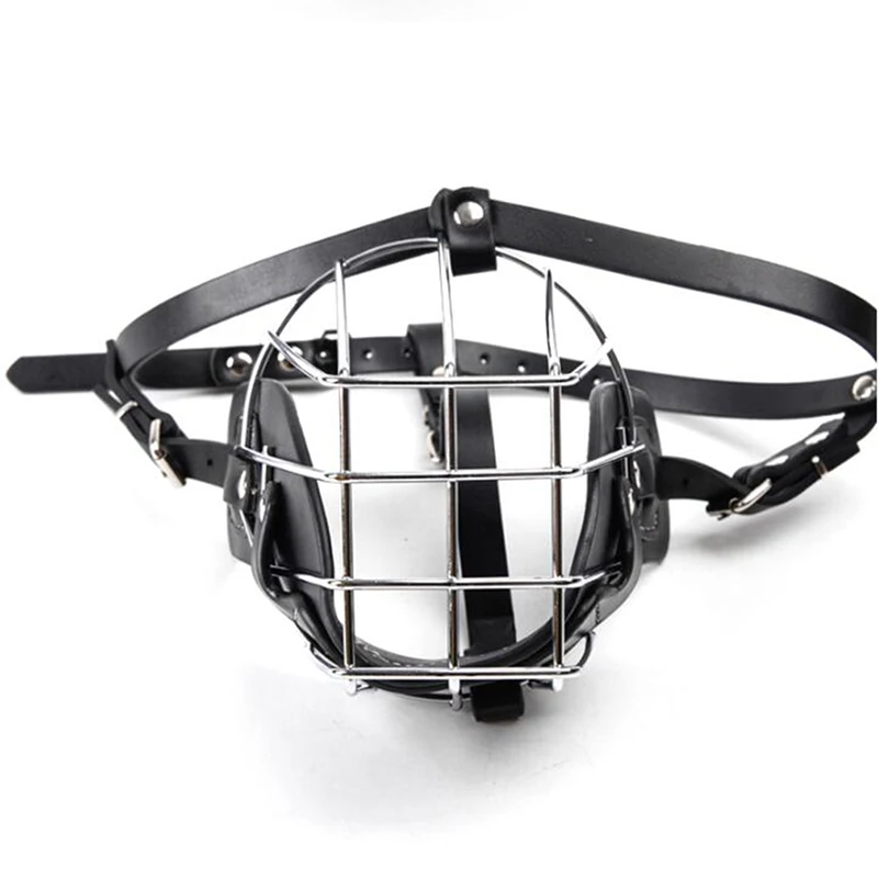 Черная/коричневая крепкая металлическая проволочная корзина для собак мордочка