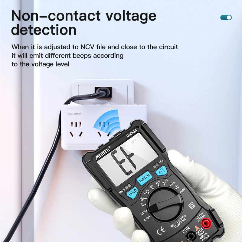 Цифровой мультиметр NCV 6000 отсчетов автоматический измеритель