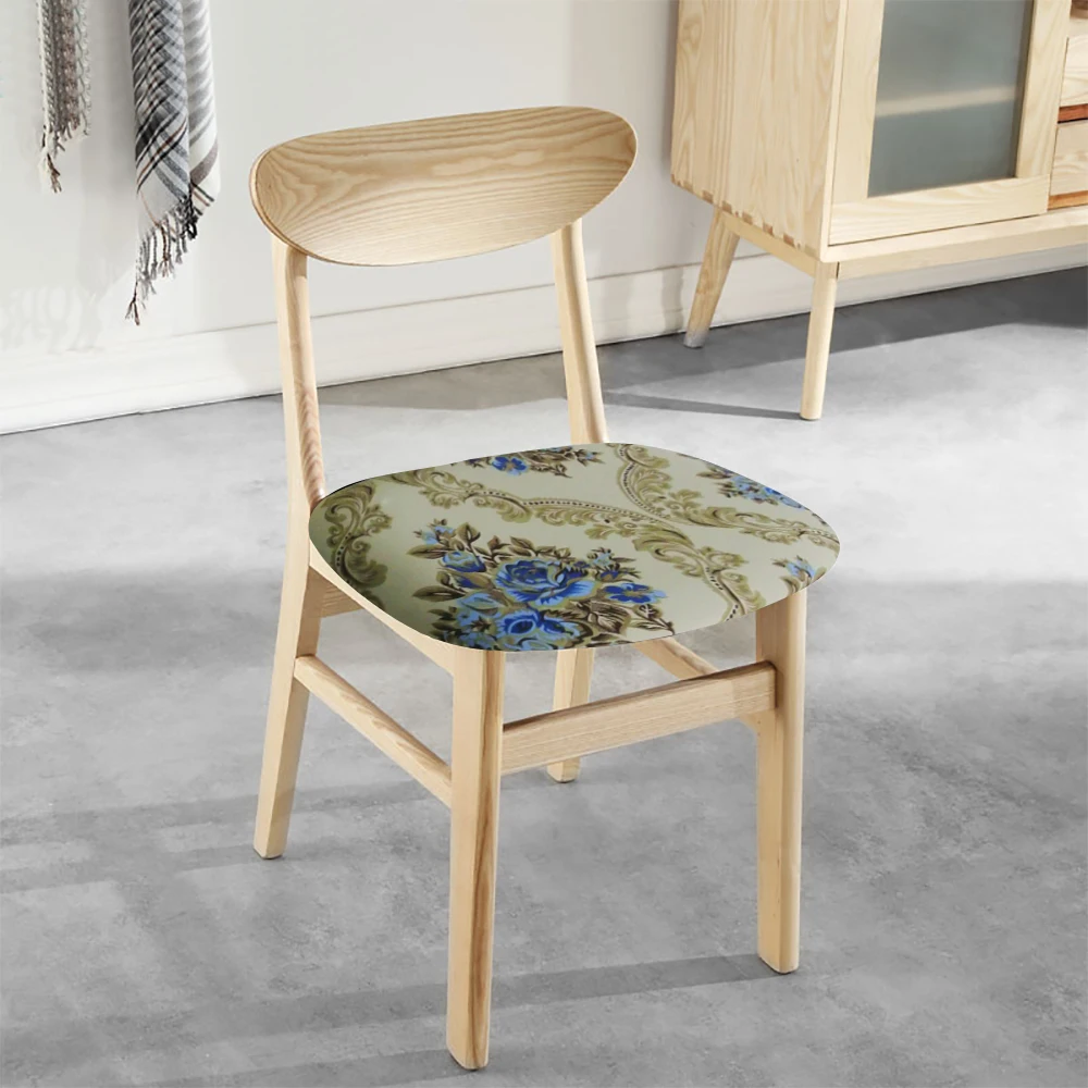Напечатанный Чехол для кухонного стула жаккардовые Защитные чехлы сидений