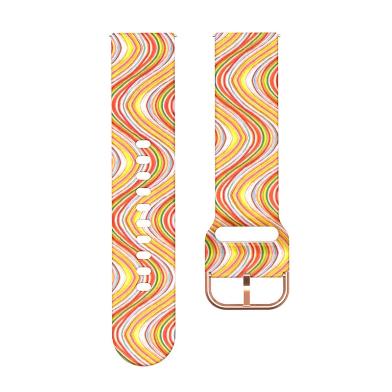 22mm 20mm Graffiti Pattern Strap For Samsung Galaxy watch 3 46mm 42mm active 2 Gear 3 watch band for Amazfit bip Huawei GT/2 Pro