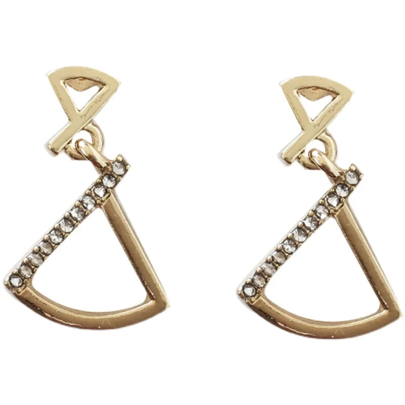 

Bilandi S925 needle Trendy Jewelry Geometric Drop Earrings High Quality Crystal Gold Plating Metal Earring For Women Gifts