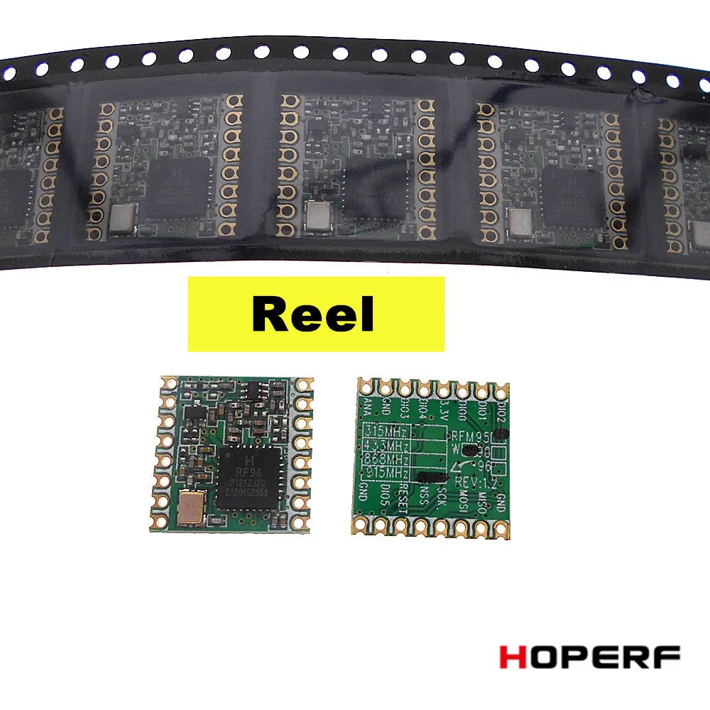 

Reel RFM95 RFM95W RFM96W RFM98W 433MHZ 868MHZ 915MHZ LORA SX1276 SX1278 wireless transceiver module High-quality spot wholesale